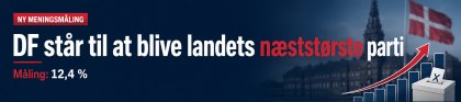 DF st&aring;r til at blive landets n&aelig;stst&oslash;rste parti2