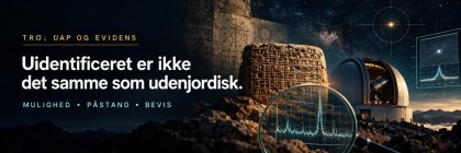 UAP-banneret mellem afsnittene om aliens og fakta kontra fiktion.